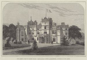 Kuningattaren vierailu Pohjois-Walesiin, Pale Mansion House, Llandderfel, kuningattaren miehittämä tekijältä Frank Watkins