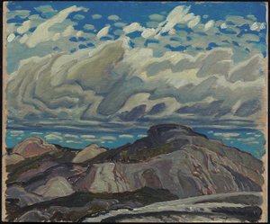 lokakuu, Cranberry Hills, 1943 (öljy vanerilevylle)