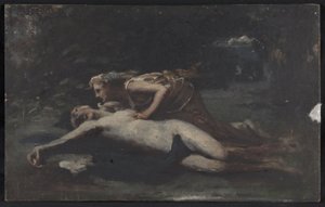 Pyramus ja Thisbe, n. 1875 (öljy puulle)