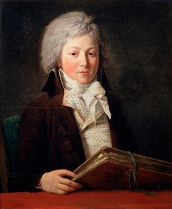 Muotokuva nuoresta miehestä, jolla on piirustuskansio, 1791. tekijältä François André Vincent