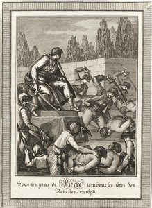 Streltsyn teloitus. Lähettäjä: Histoire de Russie, kirjoittanut Blin de Sainmore, n. 1800 tekijältä François Anne David
