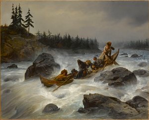 Orléansin herttua Muoniojoella Lapissa elokuussa 1795, 1840. tekijältä François August Biard