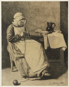 Palvelijaneulonta, 1861 tekijältä François Bonvin
