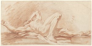 Tutkimus makuuasennosta alastomasta miehestä tekijältä François Boucher (possibly)