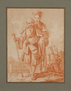 Kiinalainen pariskunta maisemassa tekijältä François Boucher