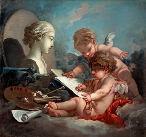 Amorit, maalauksen allegoria, 1760-luku. tekijältä François Boucher