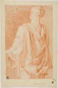 Draped nainen, takaa katsottuna tekijältä François Boucher