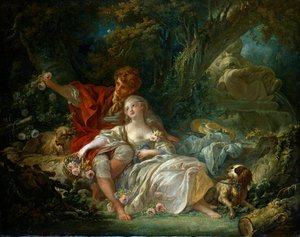 Saksa: Paimen ja paimentolaisnainen pastoraali tekijältä François Boucher