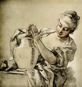 Tyttö kaivon luona tekijältä François Boucher
