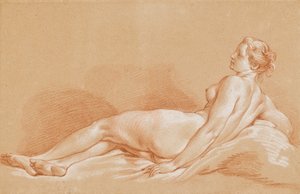 nuori nainen makuulla tekijältä François Boucher