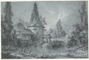 Maisema tornilla lähellä Beauvaisia tekijältä François Boucher