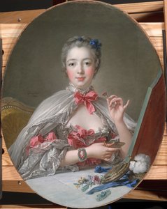 Madame de Pompadour WC:ssä, n. 1760 tekijältä François Boucher