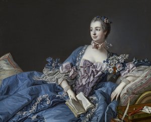 Markiisi de Pompadourin muotokuva 1721-1764, noin 1758 tekijältä François Boucher