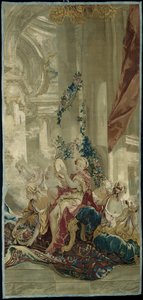 Psyken sisäänkäynti Amorin palatsiin Psyken tarinasta tekijältä François Boucher