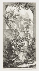 Rocaille [Rococo Design] in Nouveaux Morceaux pour des paravents [Uusia konsepteja näytöille] tekijältä François Boucher