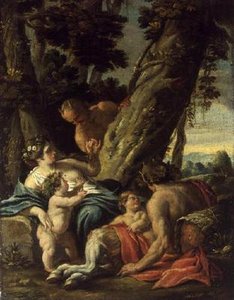 Satyr ja Nymfi, 1700-luku tekijältä François Boucher