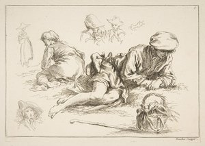 Luonnoslehti, n. 1735. tekijältä François Boucher
