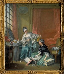 Francois Boucherin (1703-1770) muotikauppiasmaalaus. 1746. Tukholma. kansallismuseo tekijältä François Boucher