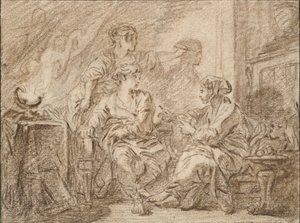 La invenció del dibuix, finès de mitjans del segle XVIII tekijältä François Boucher