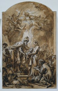 Esitys temppelissä tekijältä François Boucher