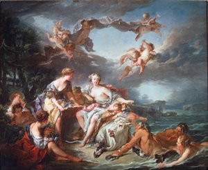 Euroopan kidnappaus - Öljy kankaalle tekijältä François Boucher