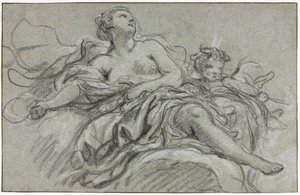 Venus ja Cupid, toinen tai kolmas neljännes 1700-luvulla. tekijältä François Boucher