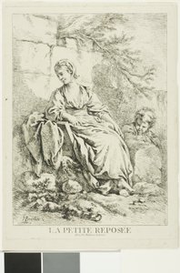 Nuori nainen lepäämässä tekijältä François Boucher