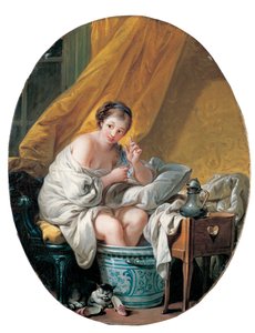 Nuori nainen jalkakylvyssä, 1766 tekijältä François Boucher