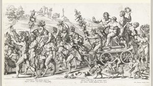 Bacchuksen voitto, oikea puolisko tekijältä François Chauveau (attributed to)