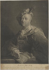 Muotokuva tanssijasta ja koreografista Louis Pécourista 1653-1729, noin 1720. tekijältä François Chereau