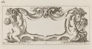 Cartouche tekijältä François Collignon after Stefano Della Bella