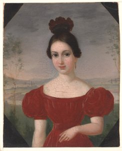 Muotokuva Marie Louise Têtu, Madame François Fleischbein, n. 1833-36 (öljy kiinnitetylle paperille) tekijältä François Fleischbein