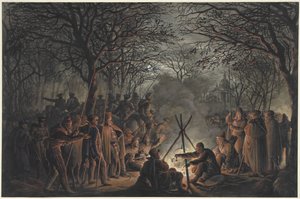Kasakkojen leiri Muiderpoortin ulkopuolella Amsterdamissa, 1813