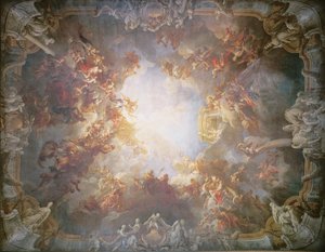 Herkuleksen apoteoosi, Herkuleksen salongin katosta, 1733-6.
