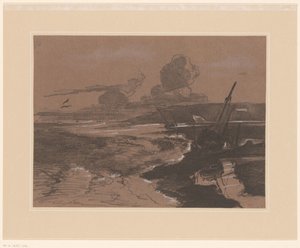 Haaksirikkoutuneita haaksirikkoja myrskyn jälkeen Maisematutkimukset (sarjan nimi) Maisematutkimukset (sarjan nimi) tekijältä François Louis Français (attributed to)