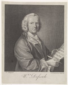 Muotokuva säveltäjä Willem de Feschistä 1687-1761, 1751 tekijältä François Morellon de La Cave