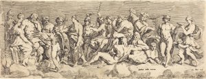 Psychen pääsy Olympiaan tekijältä François Perrier after Raphael