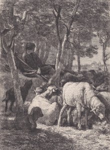 The Shepherd, Le Magasin Pittoresquesta, n. 1852. tekijältä François Rouget