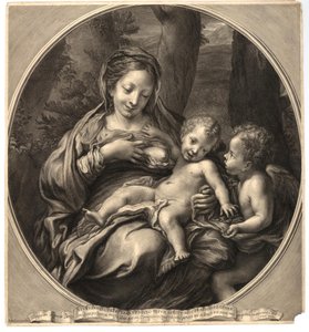 François Spierre - Madonna del Latte (Neitsyt ja lapsi enkelin kanssa), Correggion mukaan, W,8.14