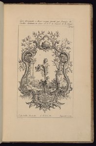Cartouche, jossa naisen rintakuva, Livre d