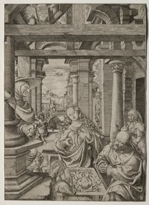 Paimenen palvonta, n. 1522-1525. tekijältä Frans Crabbe van Esplegem