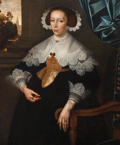 Muotokuva Firenze-Marguerite de Renesse-Warfuséesta, Grimbergenin kreivitär, 1641 (pari 3114329) tekijältä Frans Denys