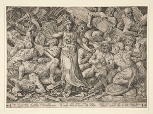 Victoria vankien ja palkintojen ympäröimänä tekijältä Frans Floris the Elder