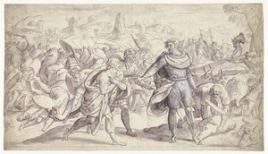 Joosua lähettää sanansaattajat Aille Historia of Joshua (sarjan nimi) tekijältä Frans Francken (I)