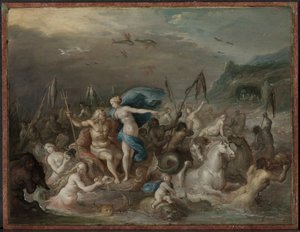 Neptunuksen ja amfitriitin voitto, 1630-luku. tekijältä Frans Francken