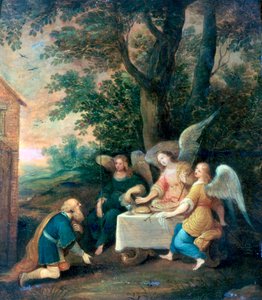 "Abraham polvistuu kolmen enkelin edessä", 1581-1642