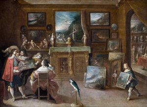 Vierailu taidekauppiaan luona tekijältä Frans Francken the Younger