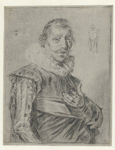 Nuoren miehen muotokuva kätensä ojennettuna tekijältä Frans Hals (manner of)
