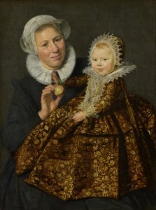 Catharina Hooftin muotokuva imettäjänsä kanssa tekijältä Frans Hals
