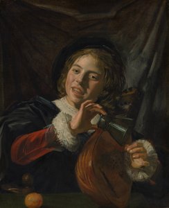 Poika luutulla, n. 1625 (öljy kankaalle) tekijältä Frans Hals